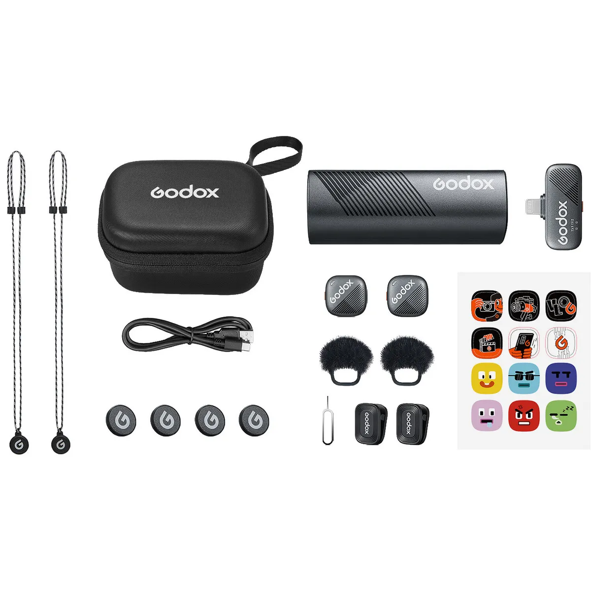 GODOX - Godox Cube-SL Kit 2 Micrófono Inalámbrico Doble Con Conector lightning