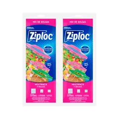 ZIPLOC - 2 Pack De 9 Bolsas Herméticas Multiusos 3 Tamaños