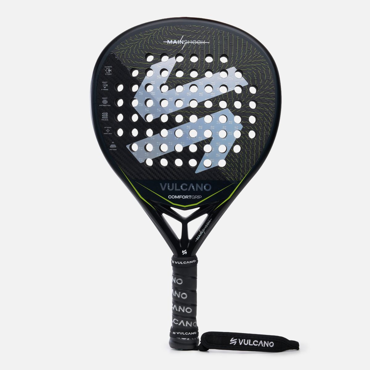 VULCANO - Pala Mainshock Padel Racket Negro Vulcano
