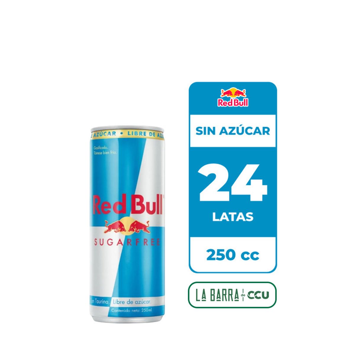 RED BULL - 24x Bebida Energética Red Bull Sin Azúcar 250cc