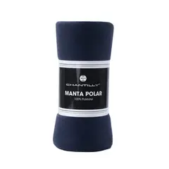 CHANTILLY - Manta Polar Lisa azul 125cm x 150cm