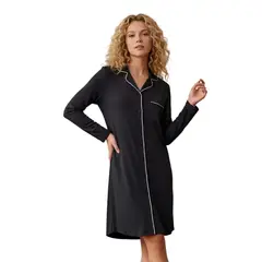 LOOK SHOP - Camisa De Dormir Mujer Elegante Ribetes. Calidad Premium 5316