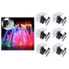 GENERICO - Pack X6 Guirnalda Gota De Agua Luz Led Colores Solar