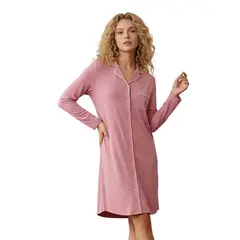 LOOK SHOP - Camisa De Dormir Mujer Elegante Ribetes. Calidad Premium 5316