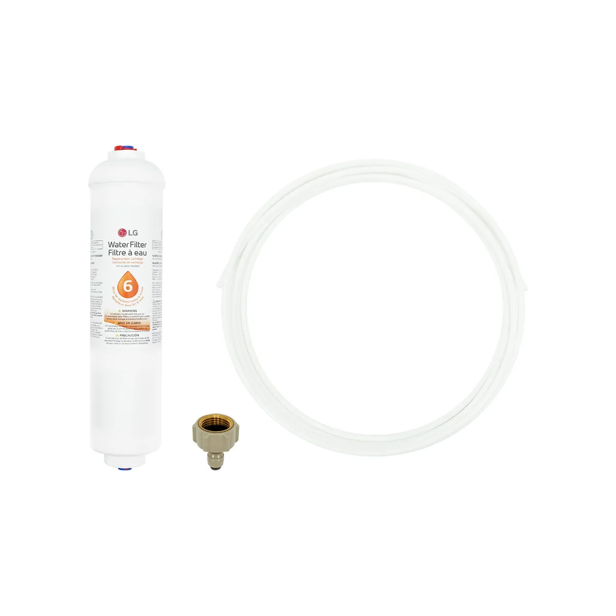 LG - Set de filtro de agua para refrigerador Filtro de agua externo, válvula, manguera