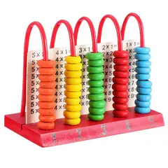 GENERICO - Ábaco Matemático De Madera Vertical Para Niños 5 Columnas