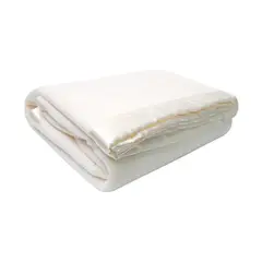 PALERMO - Frazada térmica 200x210 cm crudo borde raso