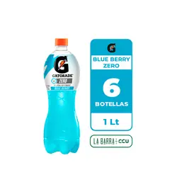 GATORADE - 6x Bebida Isotónica Blue Berry Zero 1L