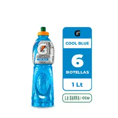 GATORADE - 6x Bebida Isotónica Cool Blue 1L