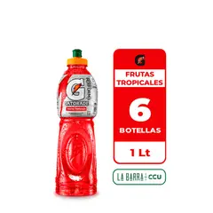 GATORADE - 6x Bebida Isotónica Frutas Tropicales 1L