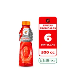 GATORADE - 6x Bebida Isotónica Frutas Tropicales 500cc