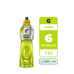 GATORADE - 6x Bebida Isotónica Limón 1L
