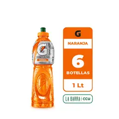 GATORADE - 6x Bebida Isotónica Naranja 1L
