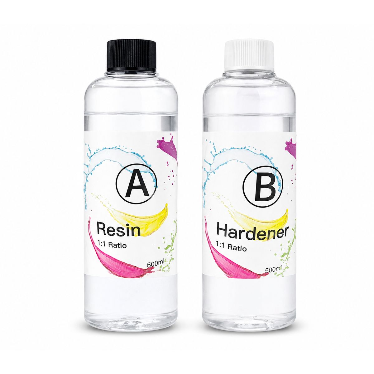 GENERICO - Kit de Resina Epóxica Transparente 1:1 (A+B) – 500 ml + 500 ml Para Joya Trabajo Diy Ex