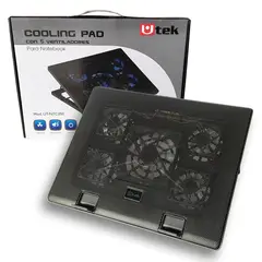 UTEK - Base Cooler Gamer 5 Ventiladores Led Notebook 12 - 17 Pulgadas
