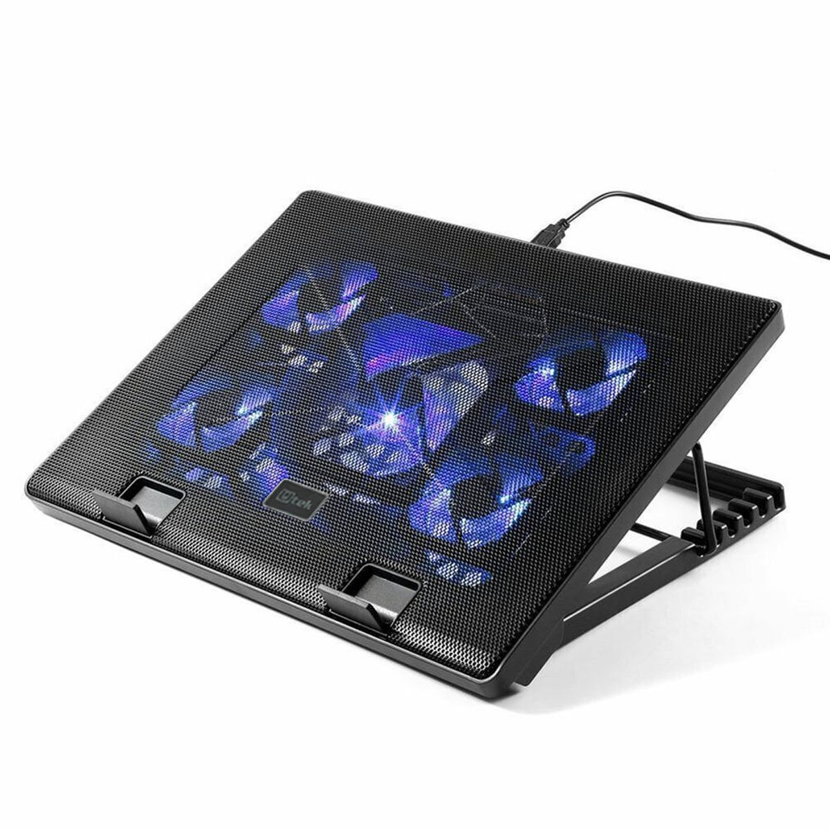 UTEK - Base Cooler Gamer Utek 5 Ventiladores Led Notebook 12 - 17 Pulgadas