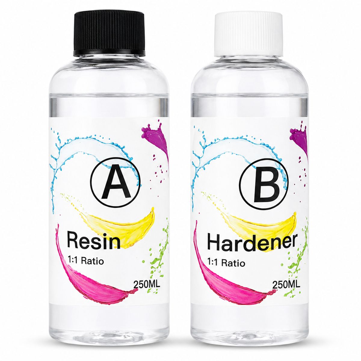GENERICO - Kit de Resina Epóxica Transparente 1:1 (A+B) – 250 ml + 250 ml Para Joya Trabajo Diy Ex