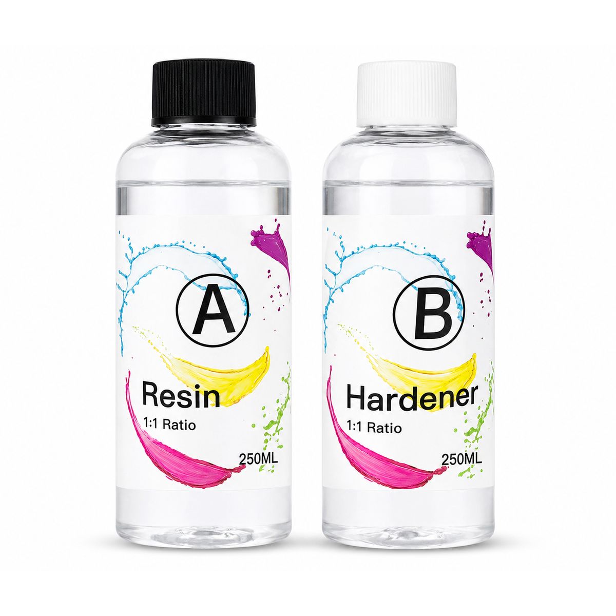 GENERICO - Kit de Resina Epóxica Transparente 1:1 (A+B) – 250 ml + 250 ml Para Joya Trabajo Diy Ex