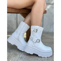 SNOOPY - Botin Blanco para Dama con Plataforma M611