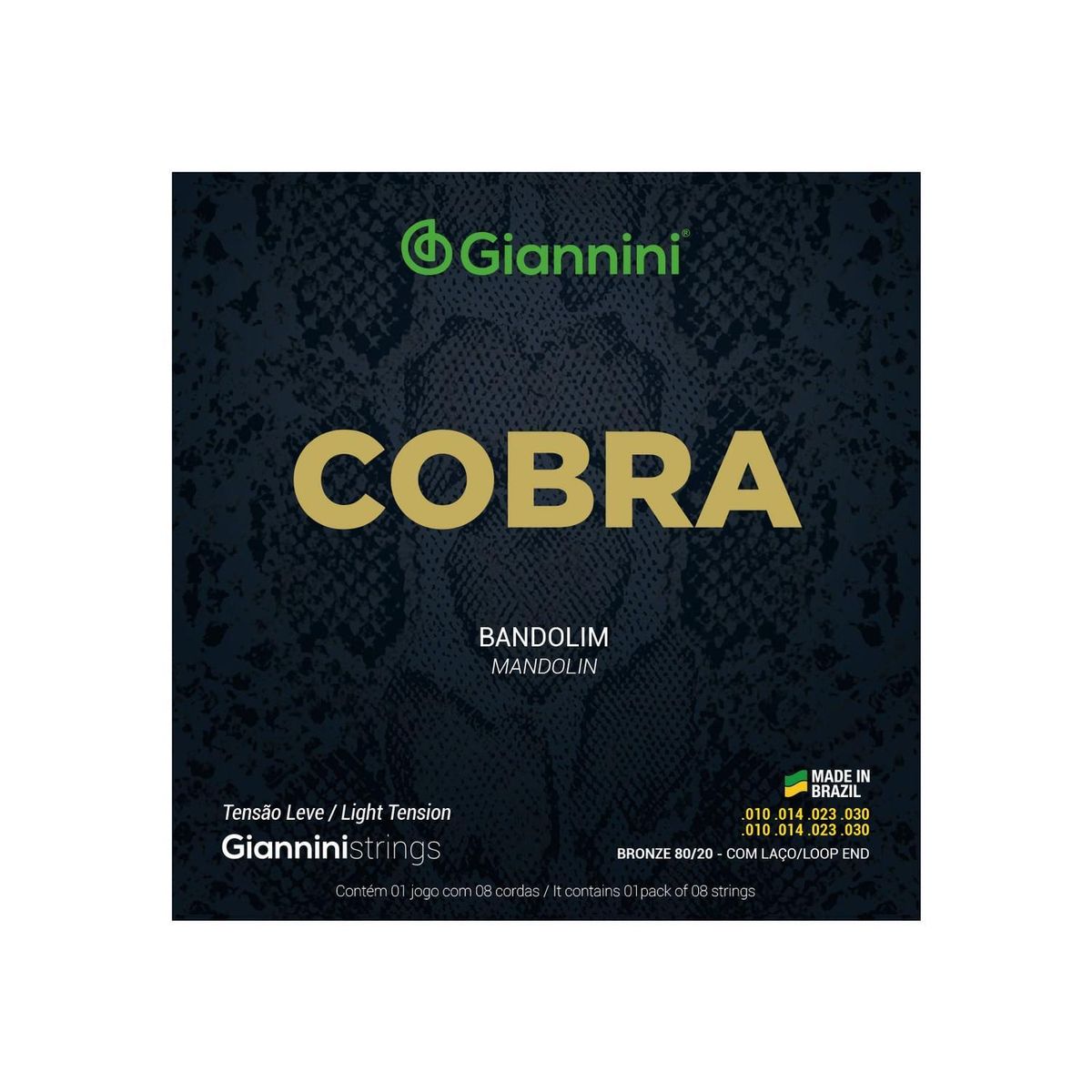GENERICO - Set de Cuerdas Mandolina 8C Giannini CM82L Cobra