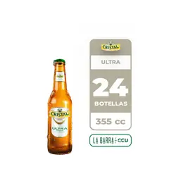 CRISTAL - 24x Cerveza Ultra 3.5° Botella 355cc