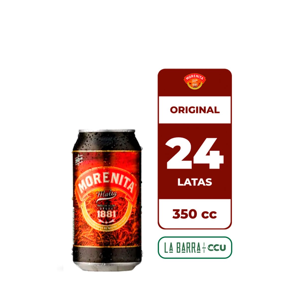 MORENITA - 24x Cerveza Morenita 4.6° Lata 350cc