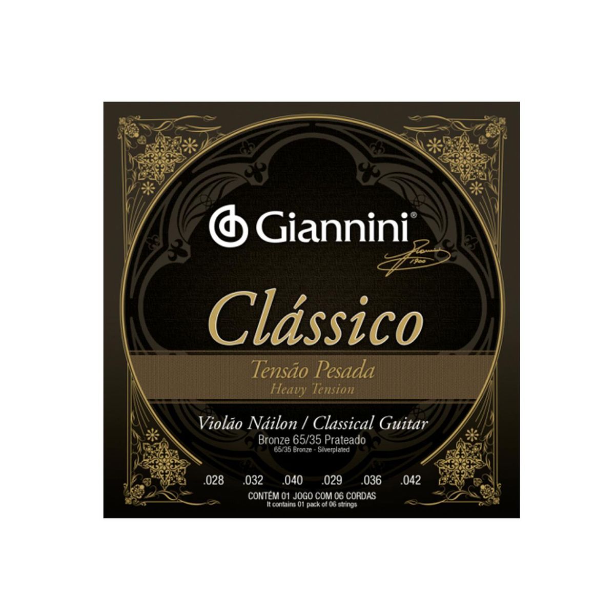 GENERICO - Set de Cuerdas Guitarra Acústica Nylon Giannini GENWPA