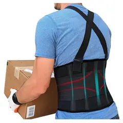 GENERICO - Faja Lumbar Con Tirantes Ajustables Corrector De Postura