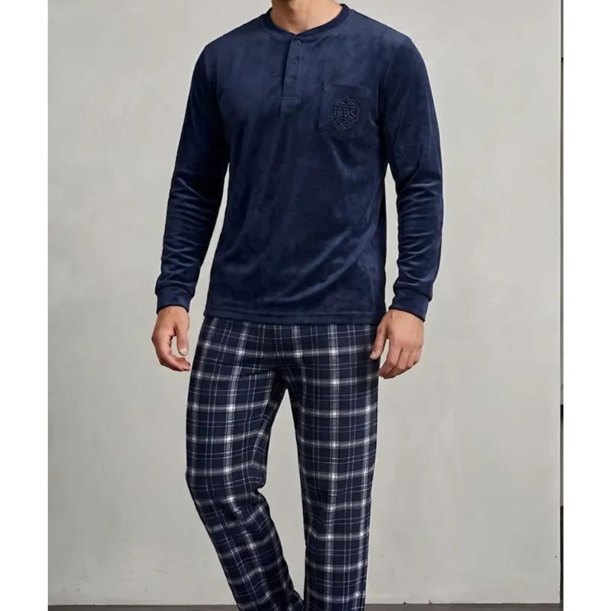 LOOK SHOP - Pijama Hombre Micropolar Invierno Térmico 2 Piezas 5385