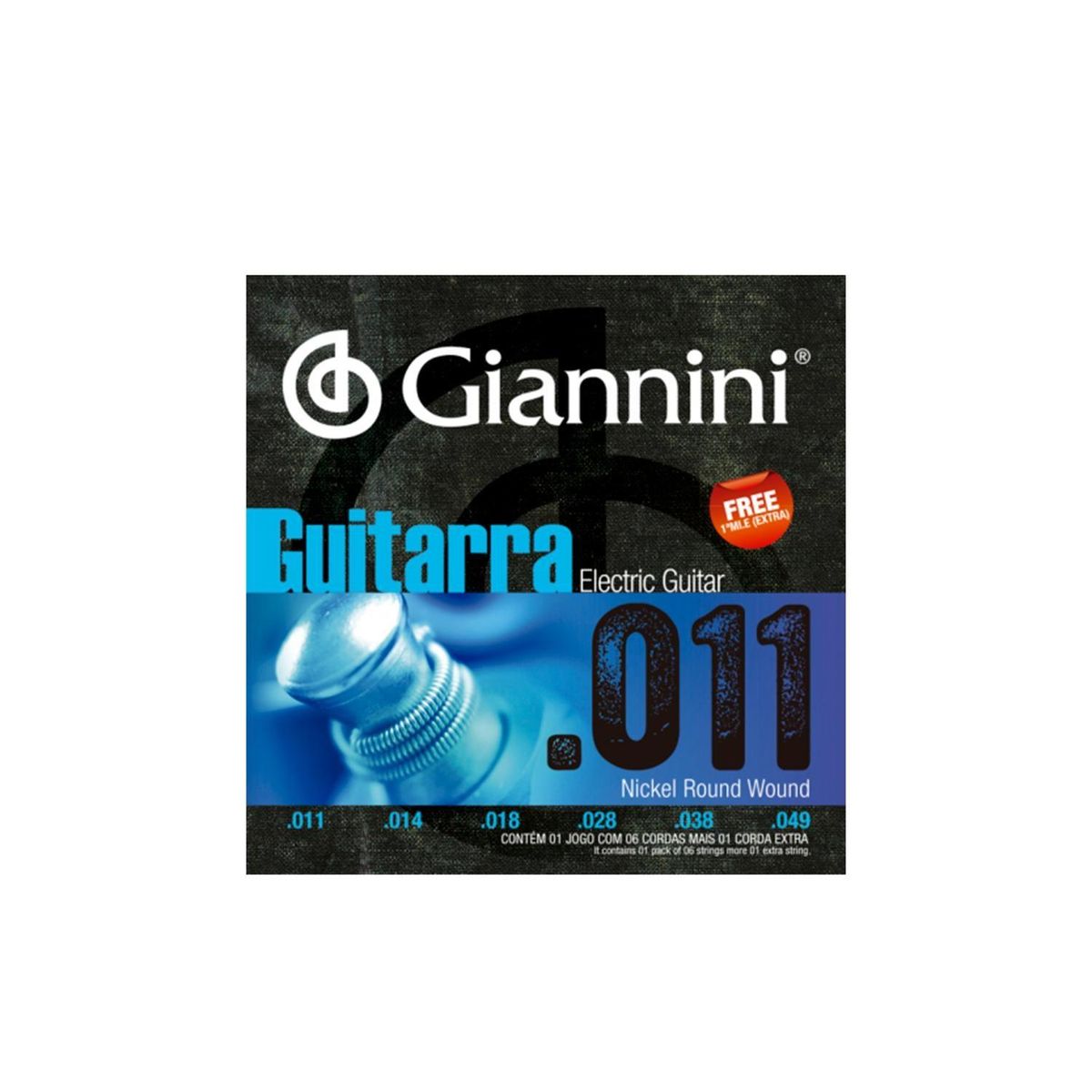 GENERICO - Cuerdas de Guitarra Eléctrica 11-49 Giannini GEEGST11
