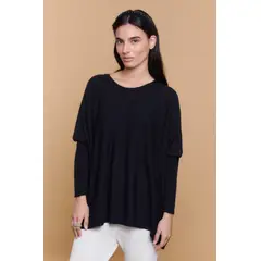 GUINDA - Sweater Mujer Oversize Liso Manga Murciélago CIELO
