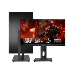 TECMIYO - Monitor Gamer 27 Qhd 2k 180hz 1ms Hdr10 Pivoteable