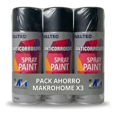 FULLTEC - Pack X3 Spray Anticorrosivo Y Antioxidante 400ml NEGRO MATE