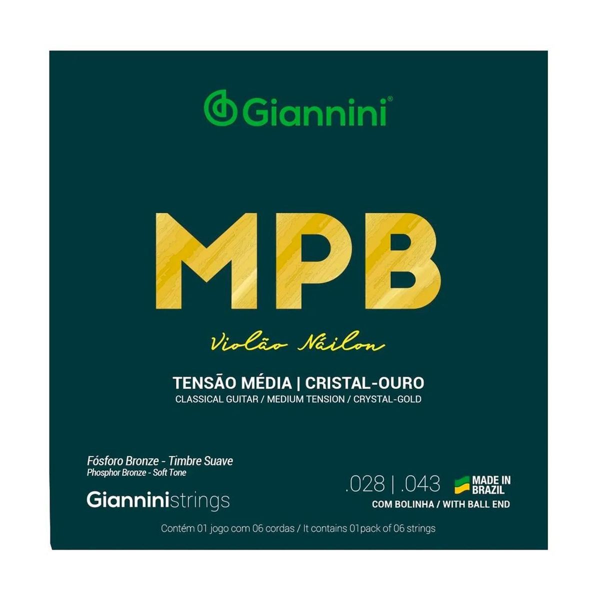GENERICO - Set de Cuerdas Guitarra Clásica Giannini NWBG MPB