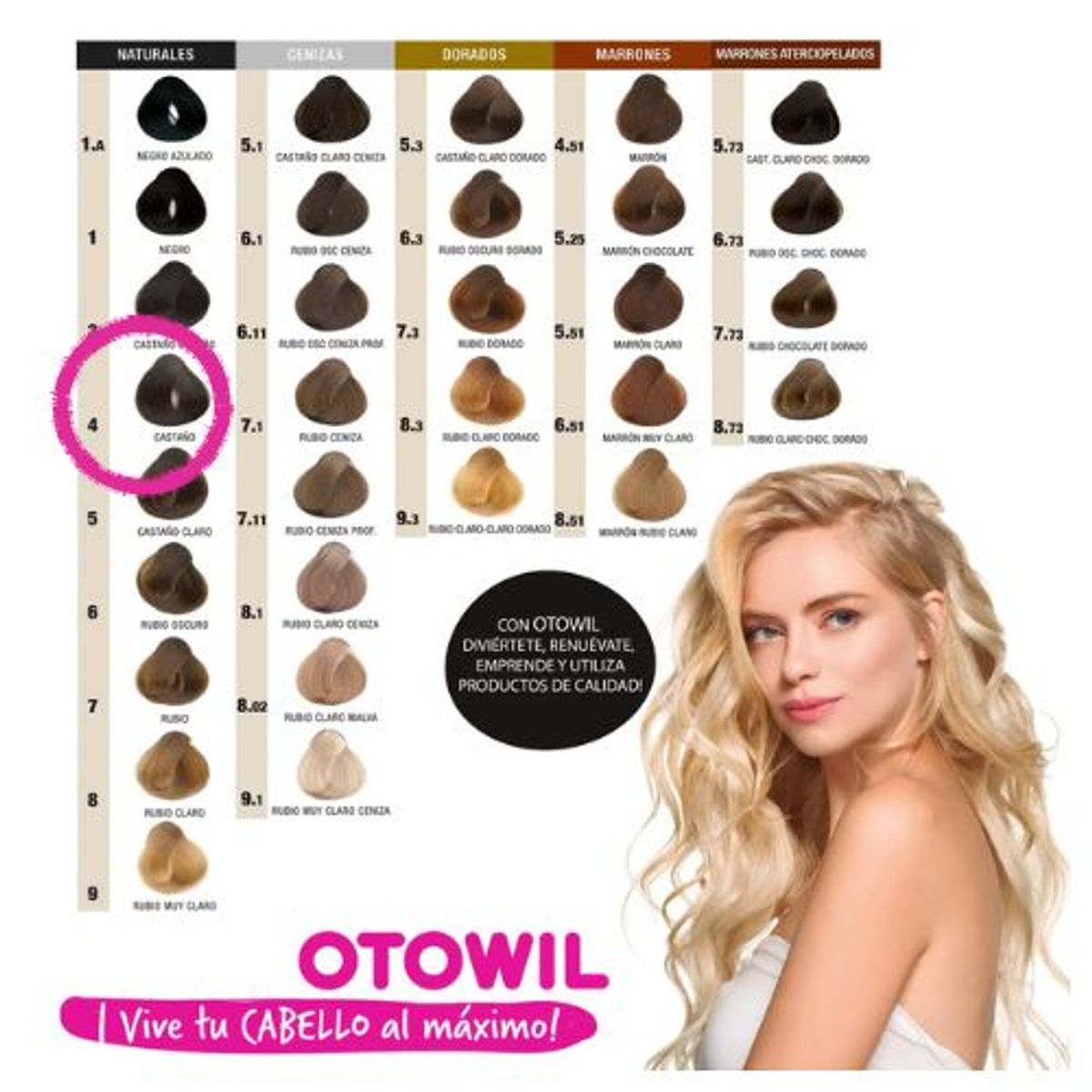 OTOWIL - TINTURA DE CABELLO PERMANENTE CON ACEITE DE ARGAN
