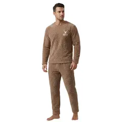 LOOK SHOP - Pijama Hombre Polar Excelente Calidad, Regalo Para Papa 032