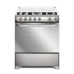ELECTROLUX - Cocina a Gas 5 Platos VaporBake, Triple Llama y Grill FE5SXC Inox
