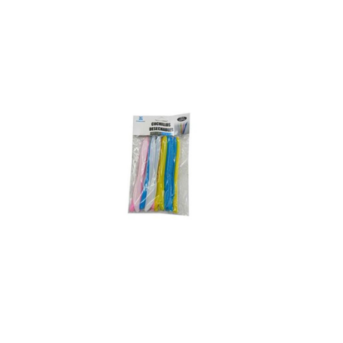 GENERICO - Cuchillo Plastico Colores 16cm 10 Unid