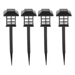 GENERICO - Pack X4 Lampara Luces Solares Antorchas Led