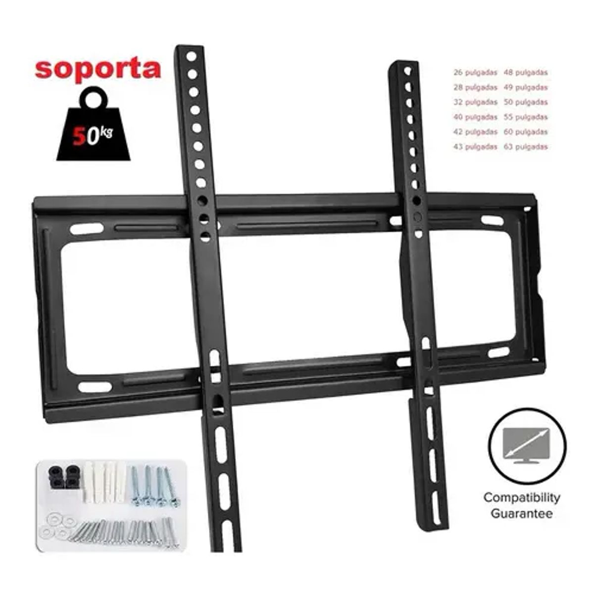 GENERICO - Base Soporte Para Tv PERNOS INCLUIDOS De 26 A 63 pulg