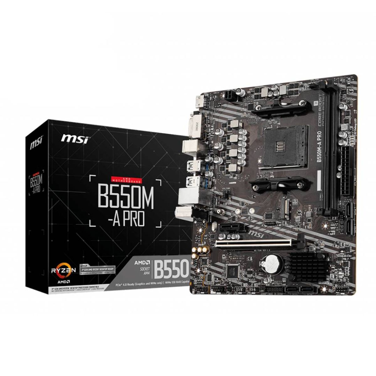 MSI - Placa Madre MSI B550M-A PRO, Micro ATX, AM4, DDR4