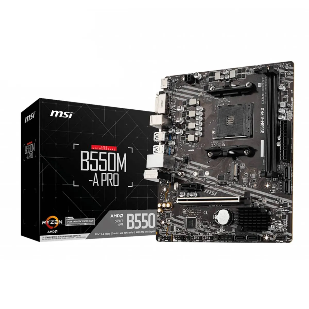 MSI - Placa Madre MSI B550M-A PRO, Micro ATX, AM4, DDR4