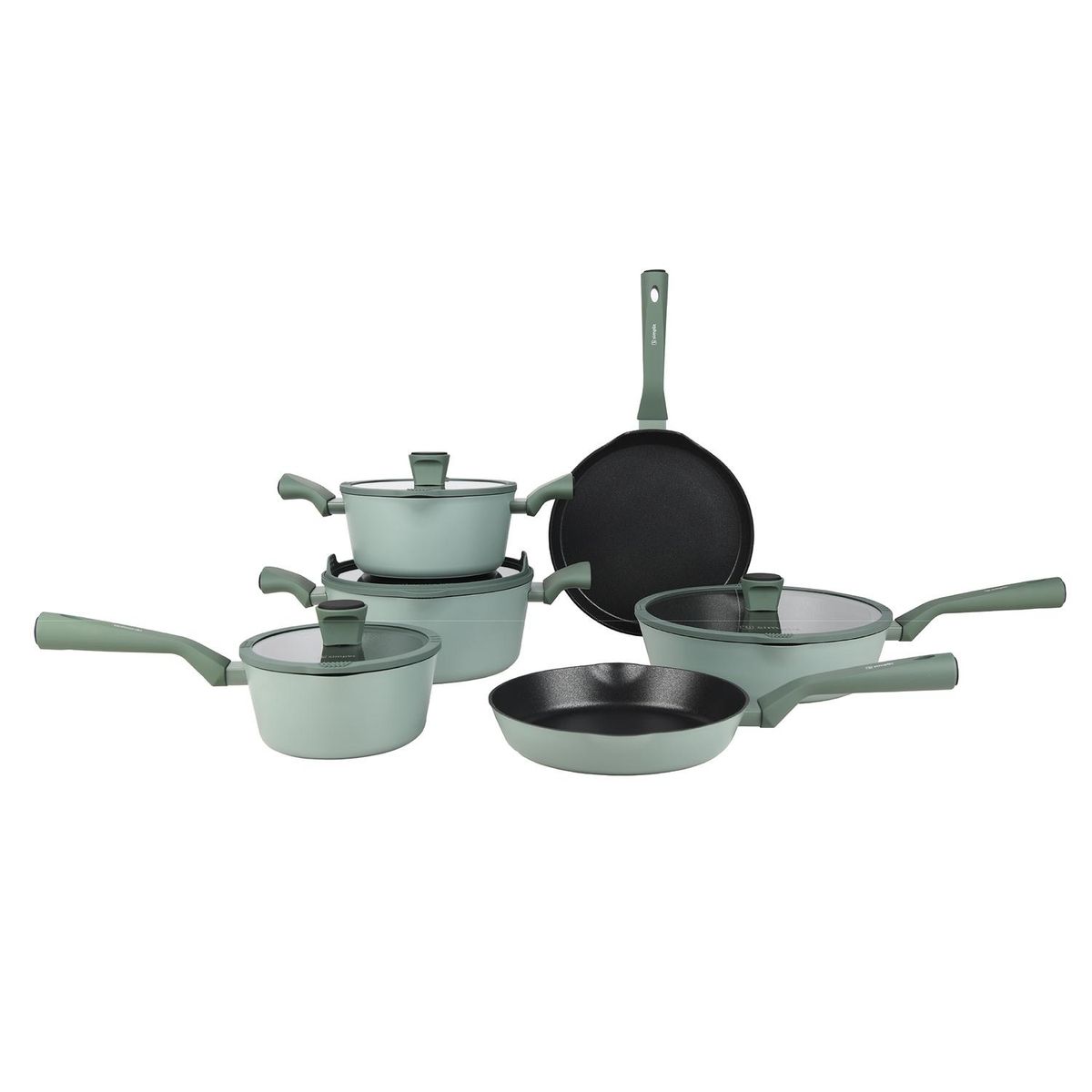 SIMPLIT - Batería de Cocina Antiadherente Lucca 10 pcs Simplit
