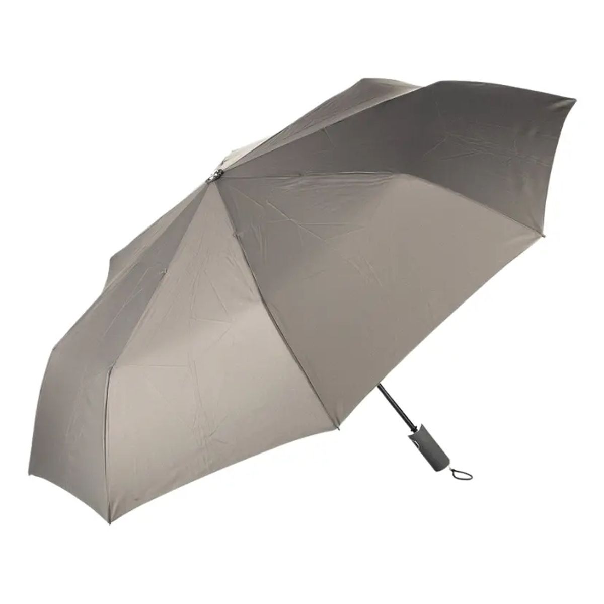 GENERICO - Parasol Color Gris Retractil Vitrineon Plegable Compacto Lluvia Sol 8 Varillas