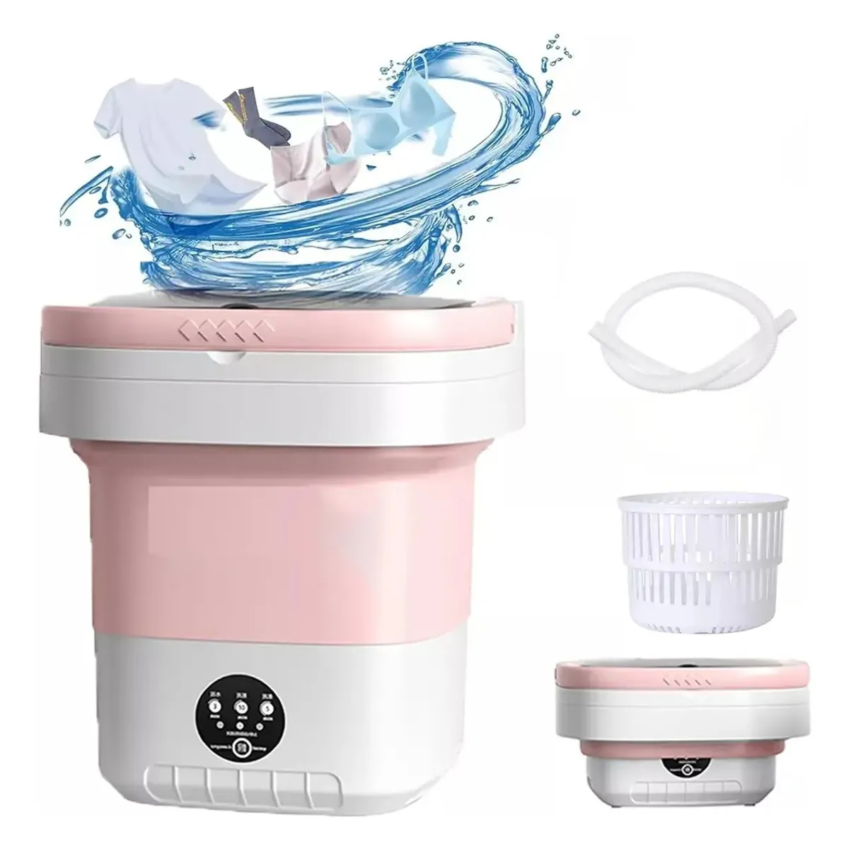 GENERICO - Mini Lavadora Portatil Ropa Centrifugado Plegable Ropa 11lt