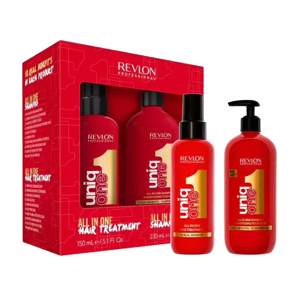 REVLON - Revlon One Tratamiento 10 Beneficios en uno + Shampoo 230 ml