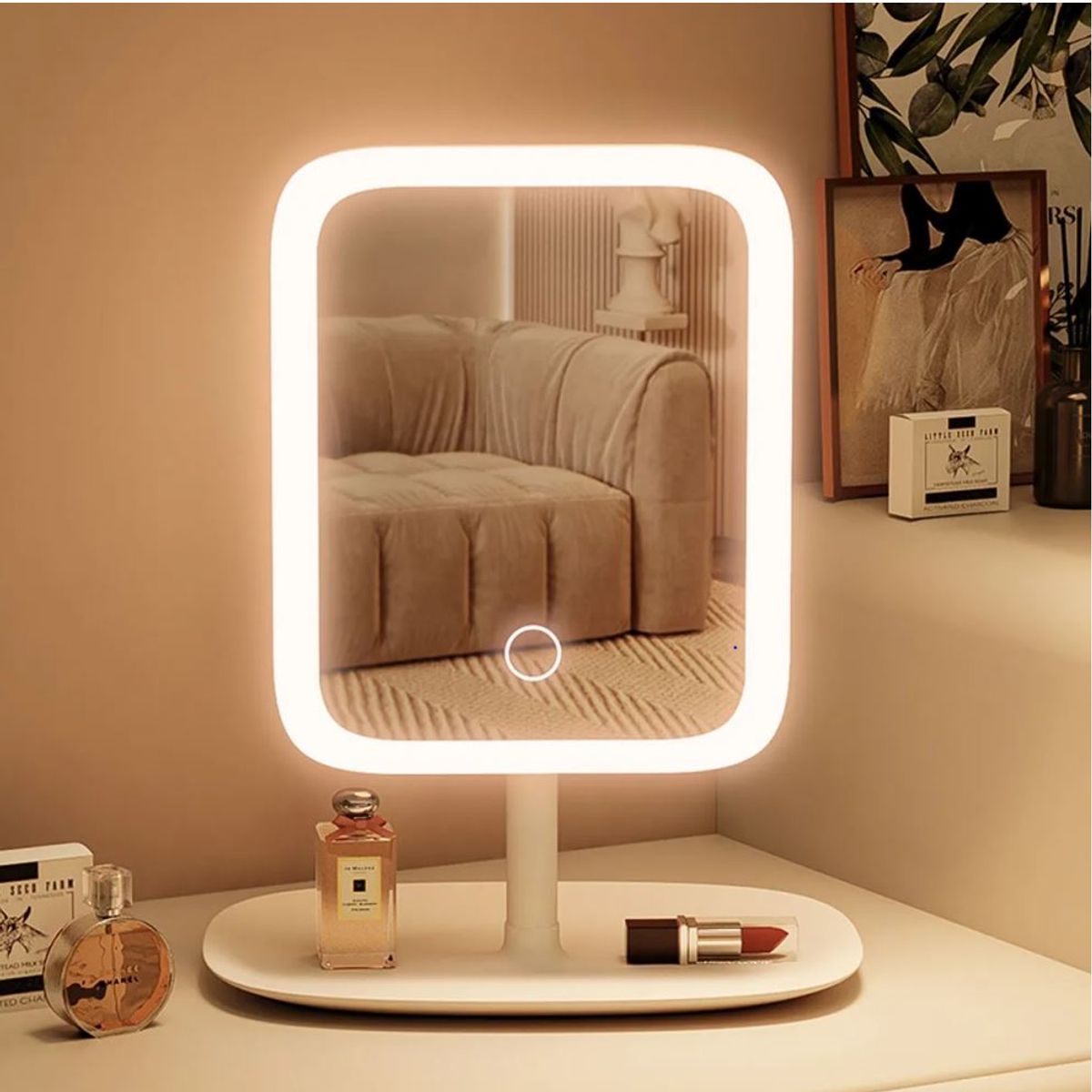 IRM - Espejo Para Maquillaje Con Luz Recargable Usb
