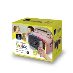 MLAB - Parlante Karaoke Infantil My Lil' Dual Voice + 2 Micrófonos Pink