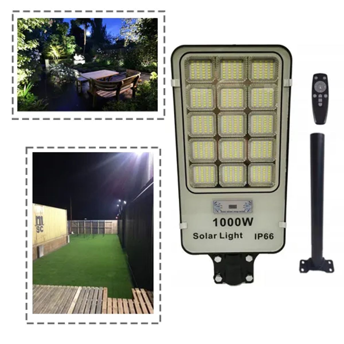 GENERICO - Foco Poste Solar 800 Watt Alumbrado Exterior 420 led