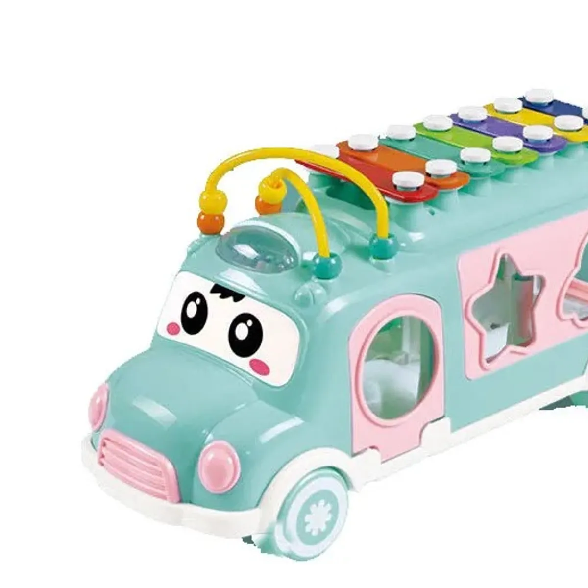 GENERICO - Bus Didáctico Encaje Formas + Xilófono Musical Juguete Educativo Bebé